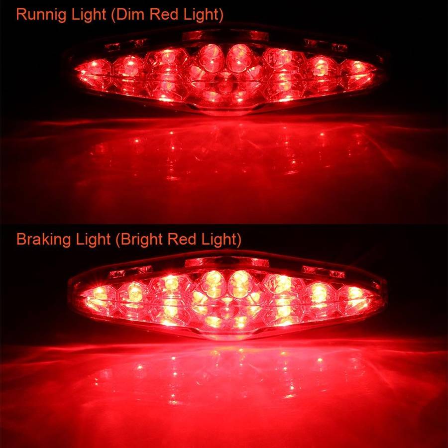 2 PCS KC-WD-NEW-3X Motorcycle LED Brake Light Running Lamp (Red)