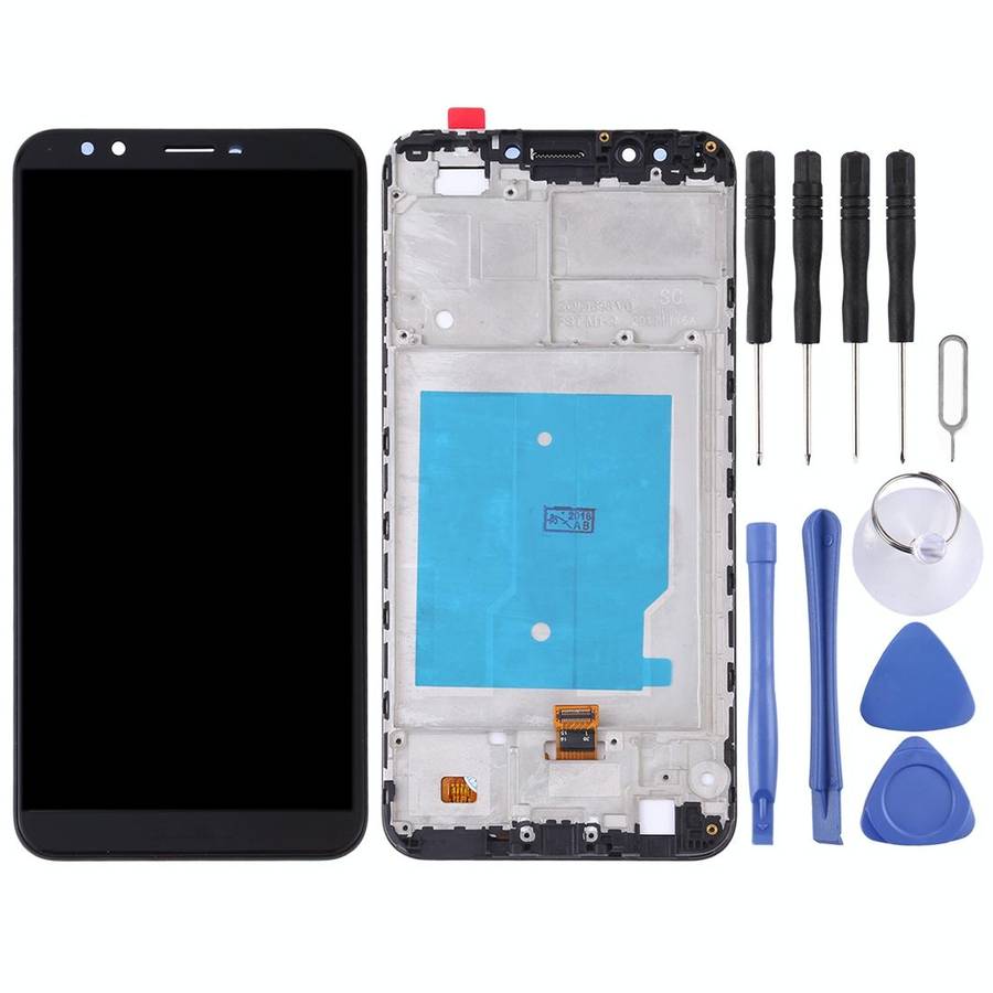 OEM LCD Screen for Huawei Y7 (2018) Digitizer Full Assembly with Frame (Black)