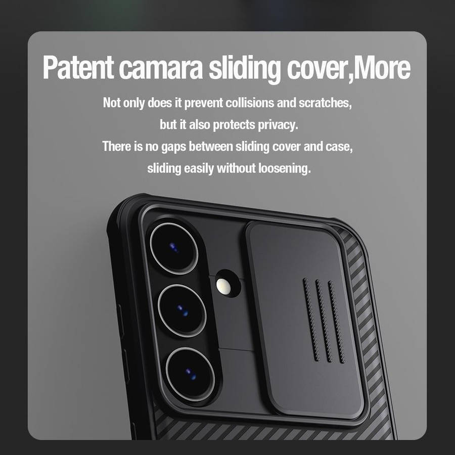 For Samsung Galaxy S24 5G NILLKIN Black Mirror Pro Series Camshield PC Phone Case(Black)