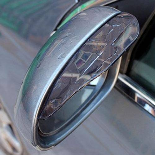2 PCS Flexible Shielding Rain Board Sun Visor Shade Rearview Mirror for Car Rearview Mirrors(Tran...