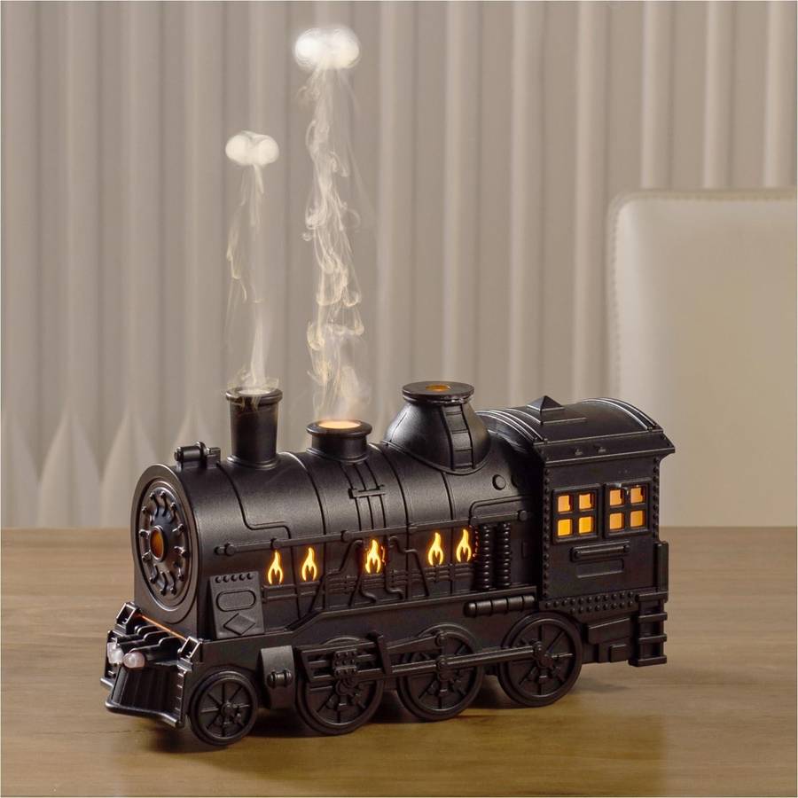 300ml Small Train Essential Oil Diffuser Humidifier With Remote Control EU Plug