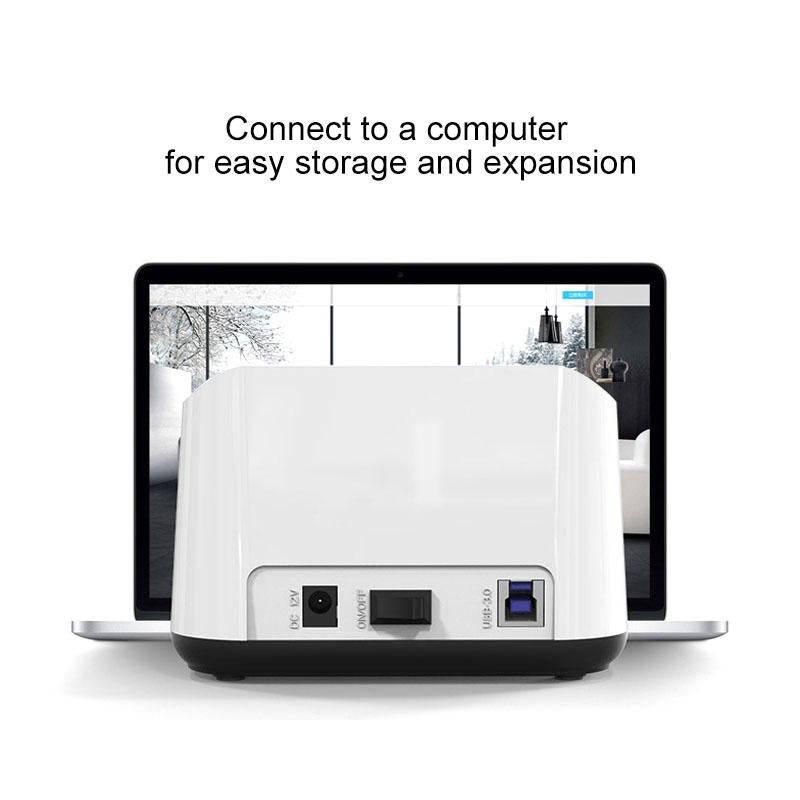 Blueendless 2.5 / 3.5 inch SATA USB 3.0 2 Bay Hard Drive Dock (EU Plug)