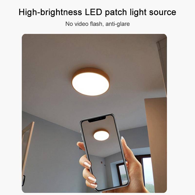 Macaron LED Round Ceiling Lamp, White Light, Size:30cm(Black)