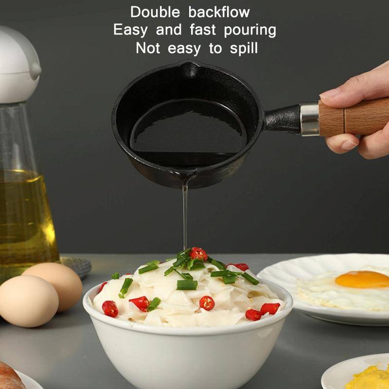 Household Hot Oil Frying Pan Cast Iron Skillet, Specification: Small
