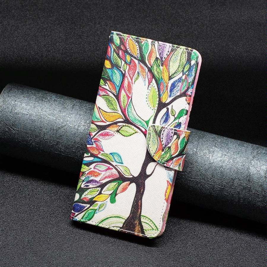 For Samsung Galaxy A33 5G Colored Drawing Pattern Leather Phone Case(Life Tree)