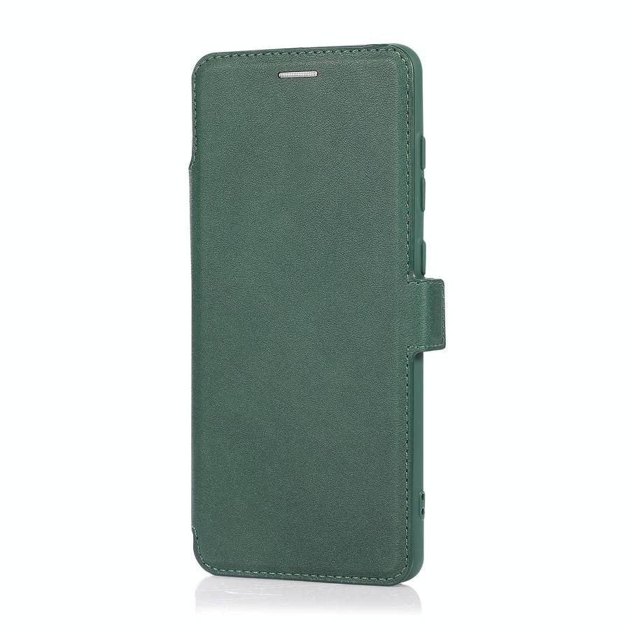 For Samsung Galaxy A71 Push Window Double Buckle PU + Silicone Horizontal Flip Leather Case with ...