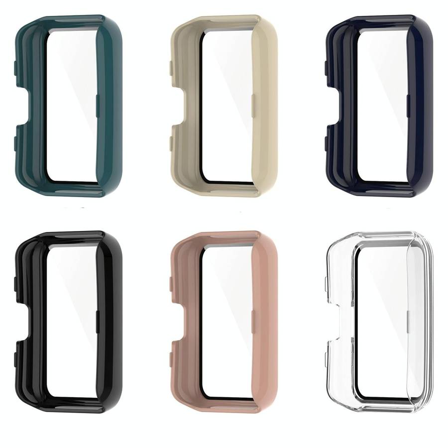 For OPPO Watch Free PC+ Toughened Film Fully Enclosed Protective Watch Case(Pink)