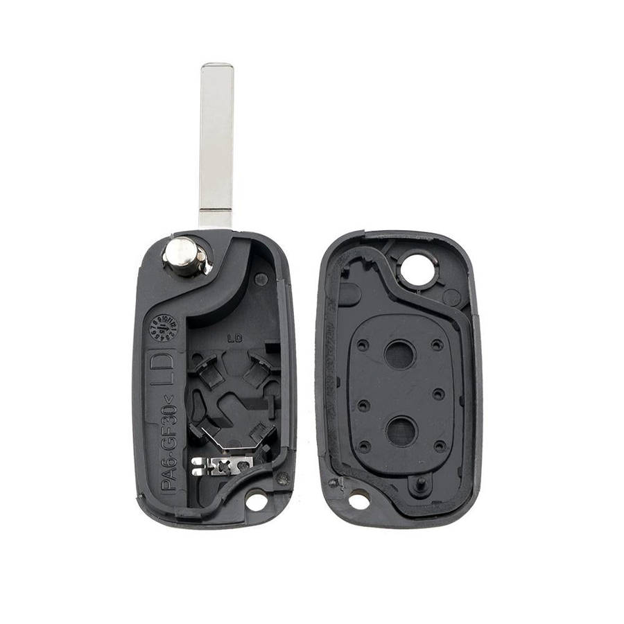 For RENAULT Clio / Megane / Kangoo / Modus Car Keys Replacement 2 Buttons Car Key Case with Folda...