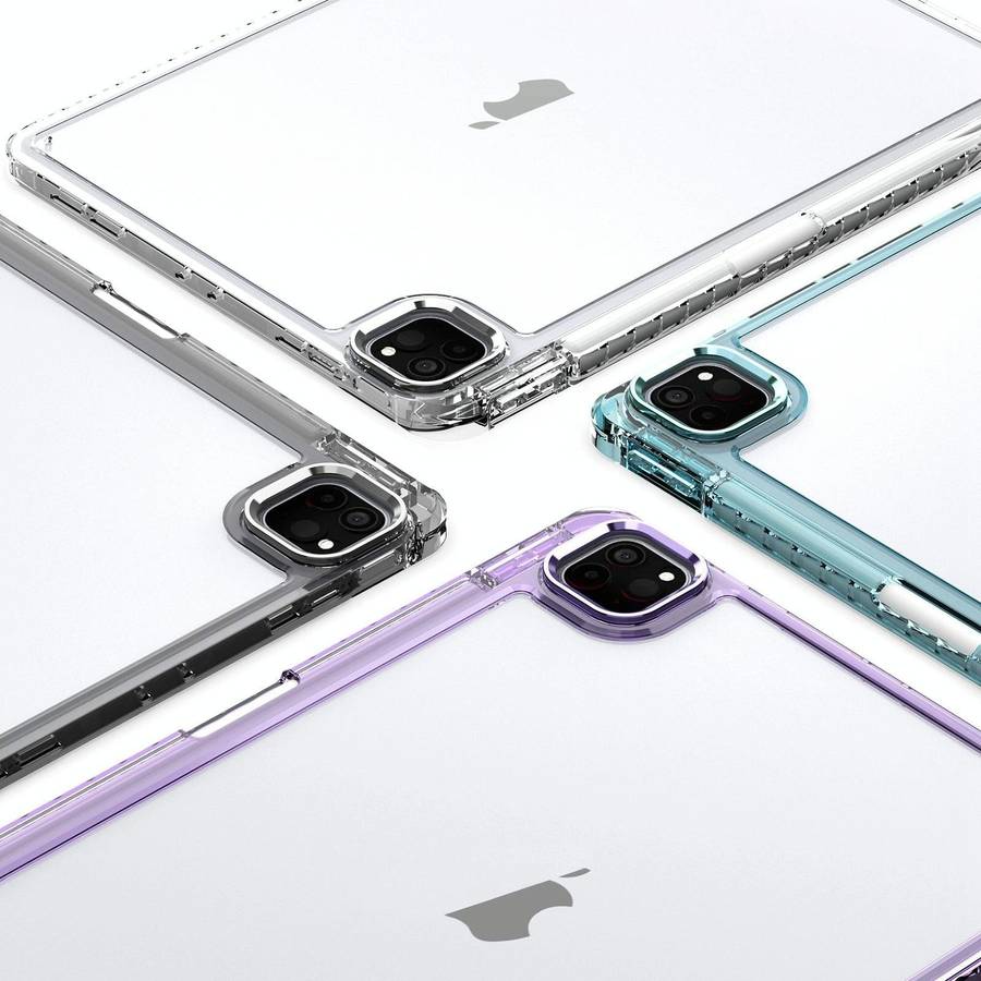 For iPad Pro 11 2022 / 2021 / 2020 Clear Acrylic Shockproof Tablet Case(White)