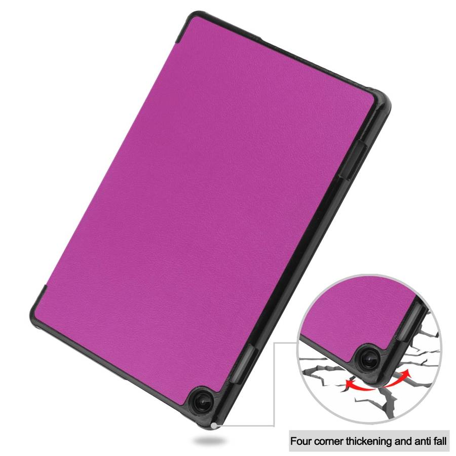 For Lenovo Tab M10 3rd Gen / TB328FU Custer Pure Color 3-Fold Holder Smart Leather Tablet Case(Pu...
