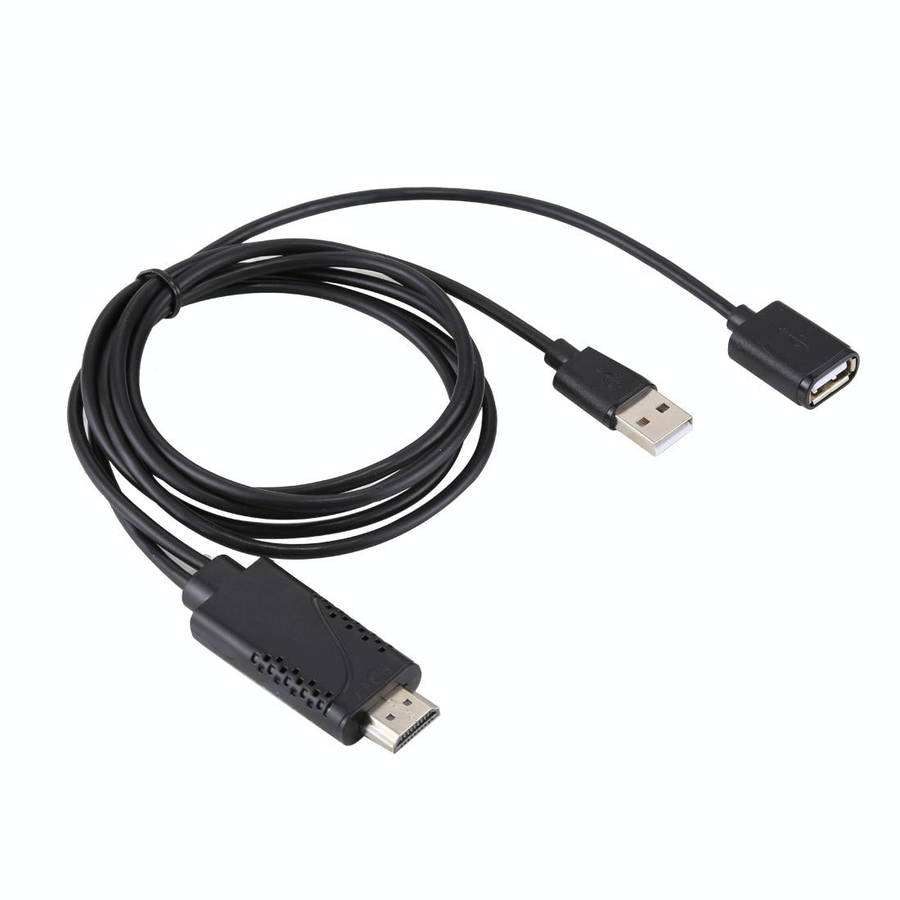 1080P USB 2.0 Male + USB 2.0 Female to HDMI HDTV AV Adapter Cable for iPhone / iPad, Android Smar...
