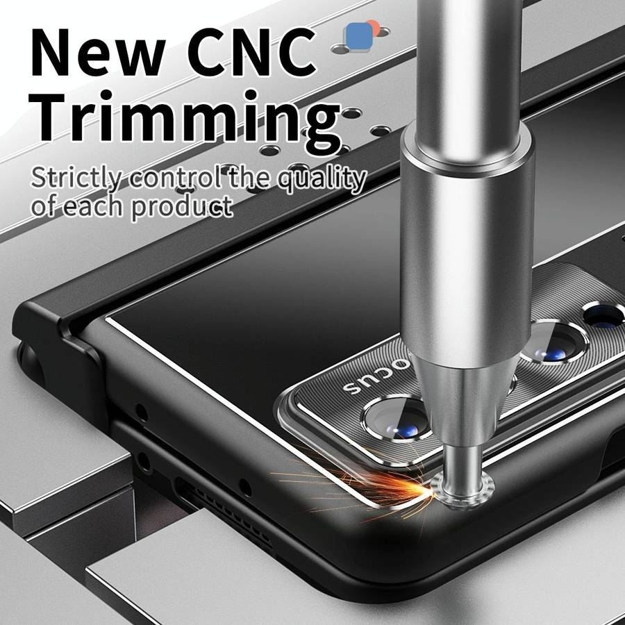 For Samsung Galaxy Z Fold4 Aluminum Alloy Double Hinge Shockproof Phone Protective Case(Black)