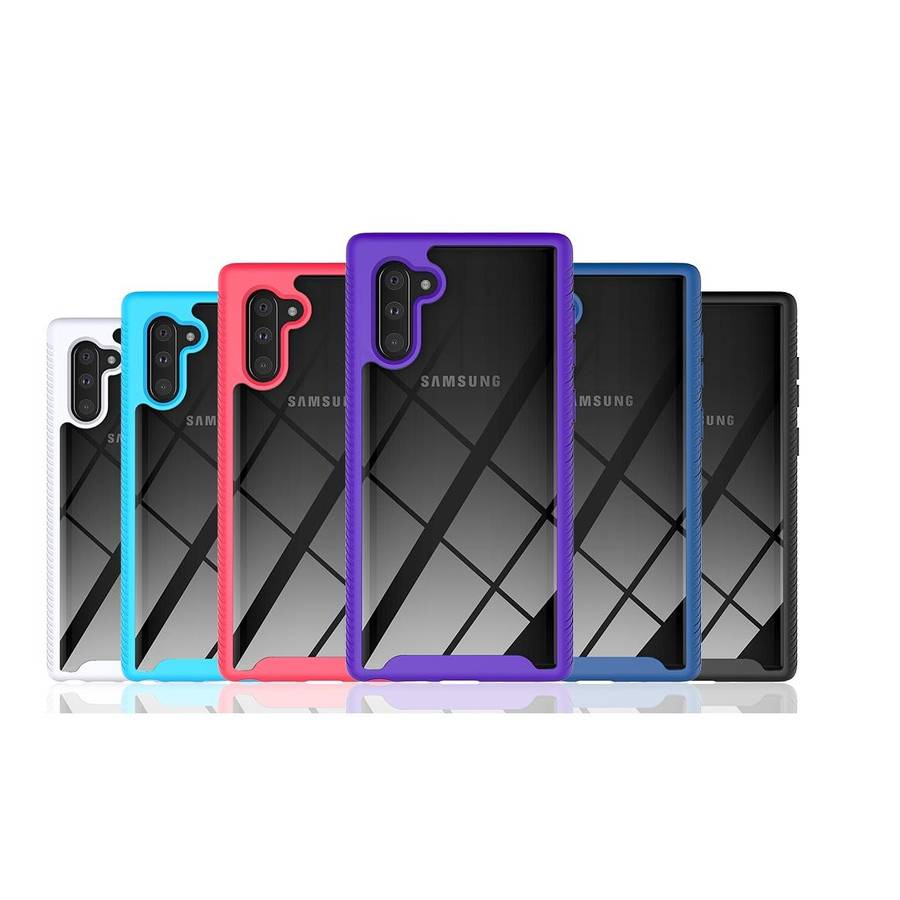 For Samsung Galaxy Note 10 Starry Sky Solid Color Series Shockproof PC + TPU Protective Case(Black)