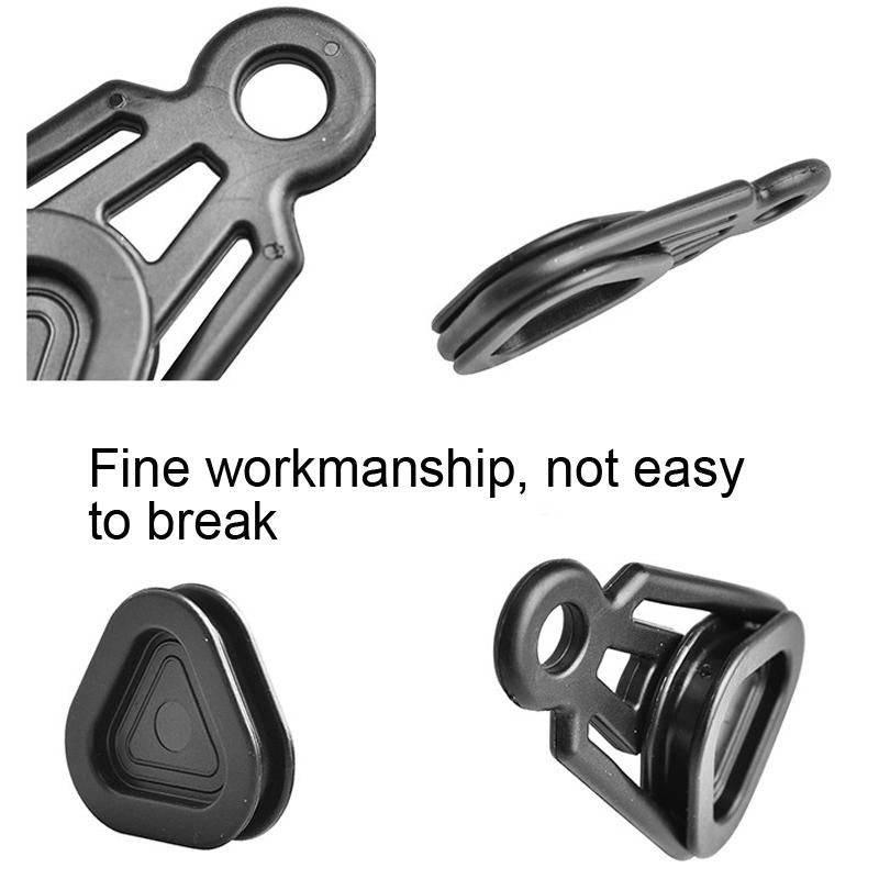 10 PCS Awning Banner Tarpaulin Plastic Clip Field Camping Mountaineering Tent Clip, Color: Black ...
