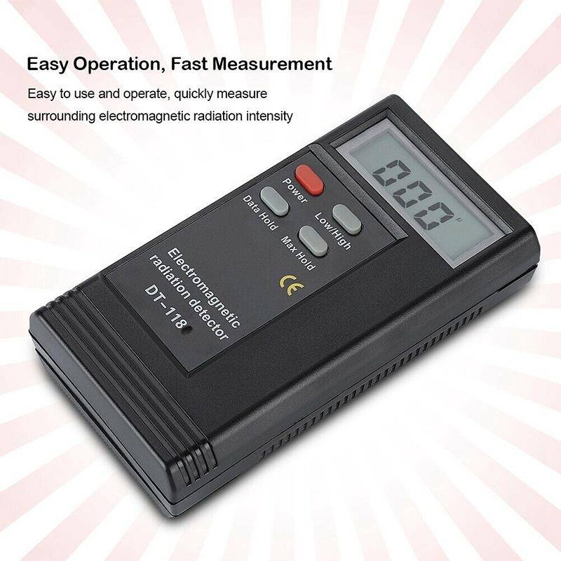 DT-1180 Electromagnetic Radiation Detector Measuring Range 50-1999V/M Electromagnetic Wave Radiat...