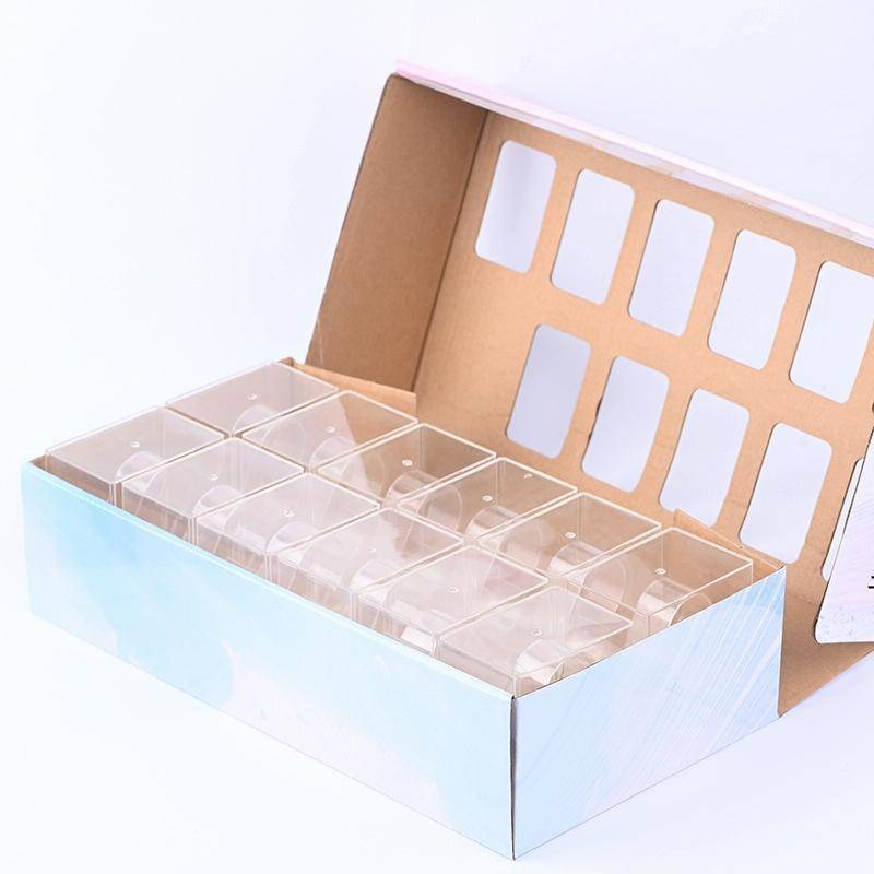 5 PCS Transparent Rectangular Watch Display Box Pull-out Electronic Watch Box(8.8 x7.7x5.4cm)