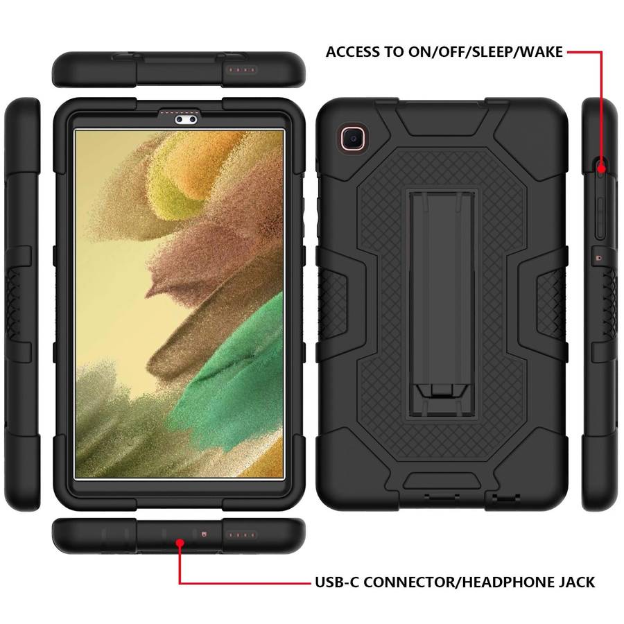 For Samsung Galaxy Tab A7 Lite T220 / T225 Contrast Color Robot Shockproof Silicone + PC Protecti...