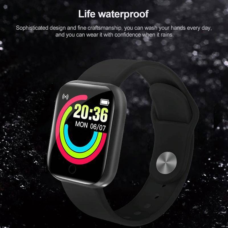 Y68 1.44 inch Smart Watch, Support Heart Rate Blood Pressure Blood Oxygen Monitoring (Pink)