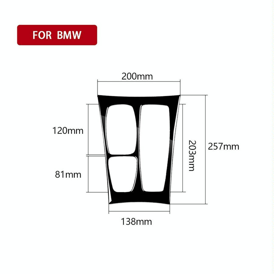 Car Right Drive Gear Panel Decorative Sticker for BMW X5 E70 2008-2013 / X6 E71 2009-2014(Black)