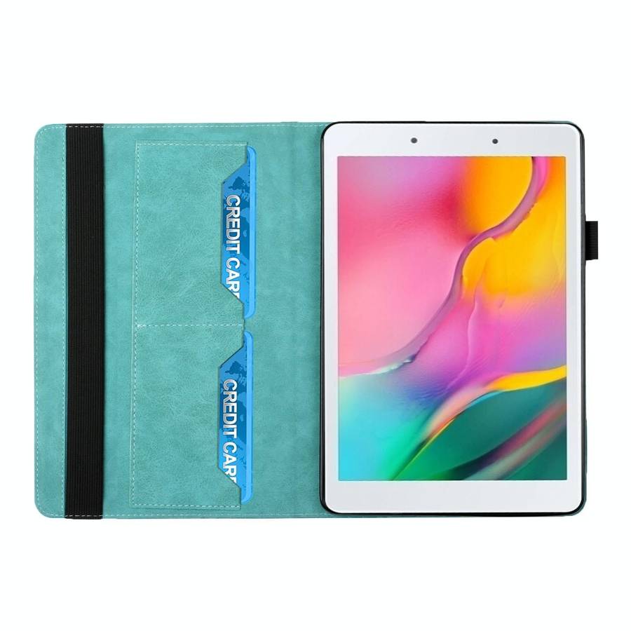 For Samsung Tab A 8.0 2019 T290/T295/T297 Rhombus Skin Feel Horizontal Flip Tablet Leather Case w...