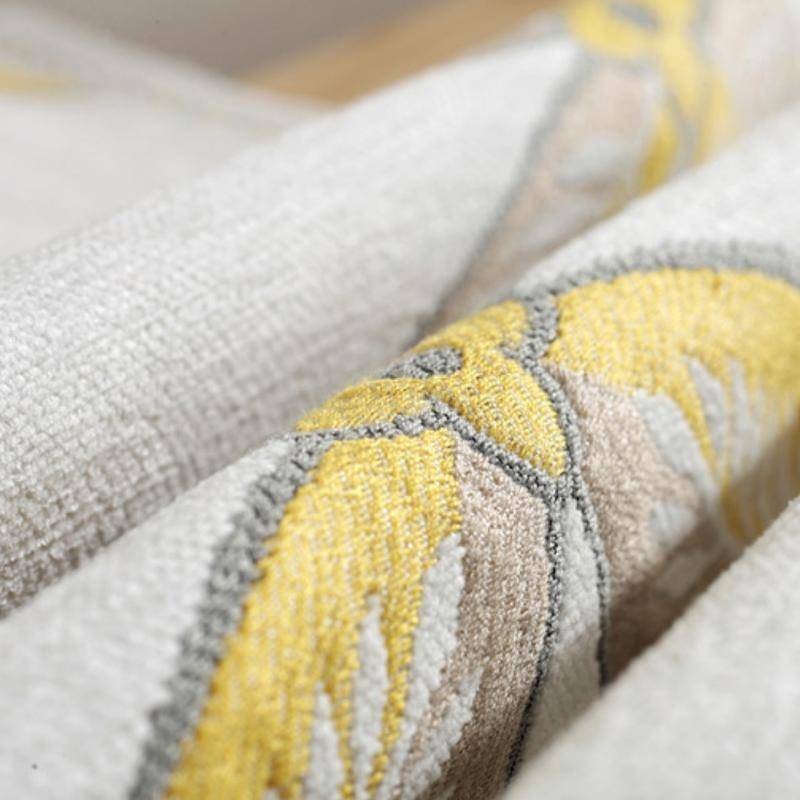 Home TV Cabinet Shoe Cabinet Chenille Polyester Tassel Tablecloth, Size: 35x200cm(Yellow-green Tr...