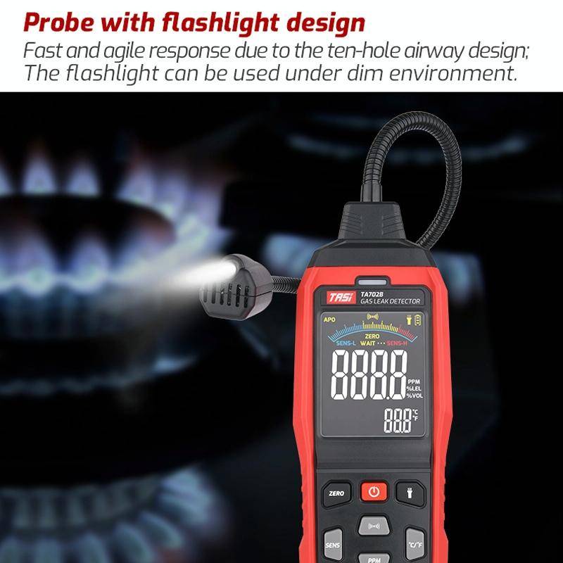 TASI TA702A Simulation Bar Display Cumbelo Gas Detector Portable Gas Testing Instrument Natural G...