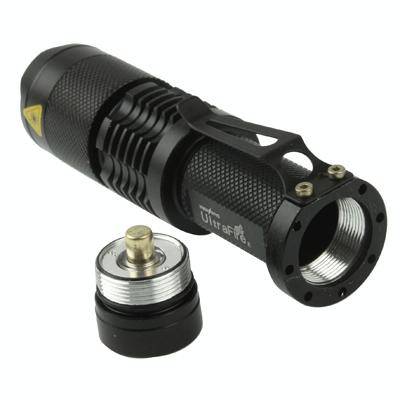 UltraFire Focus Flashlight, 3 Mode, Cree XM-L T6 LED, White Light, Luminous Flux: 700lm, Length: ...