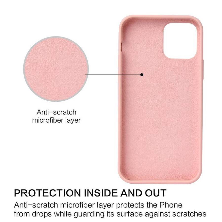 For iPhone 12 / 12 Pro Solid Color Liquid Silicone Shockproof Protective Case(Sand Pink)