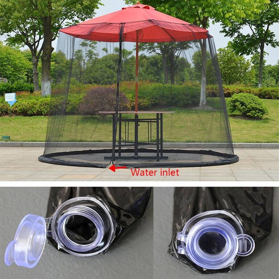 HY-0205 300 x 230 cm Outdoor Parasol Anti-mosquito Net Cover, Dimensions: Square Umbrellas(Black)