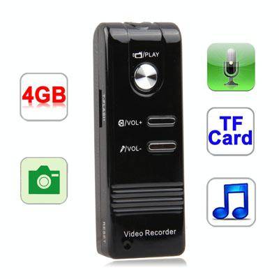 Digital Voice Recorder MP3 Player with 4GB Memory, Support Camera, TF Card, Built in rechargeable...