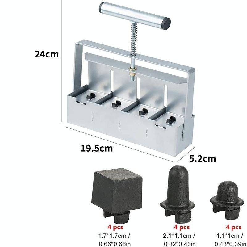 Handheld Seedling Soil Blocker Makes Four 2 by 2 Inches Soil Blocks for Garden Prep(Square)