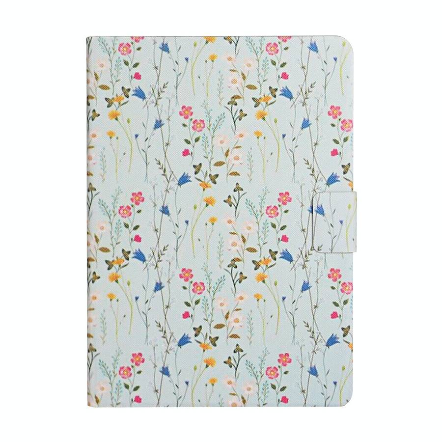 For Samsung Galaxy Tab A9 Flower Pattern Horizontal Flip PU Tablet Case with Sleep / Wake-up Func...
