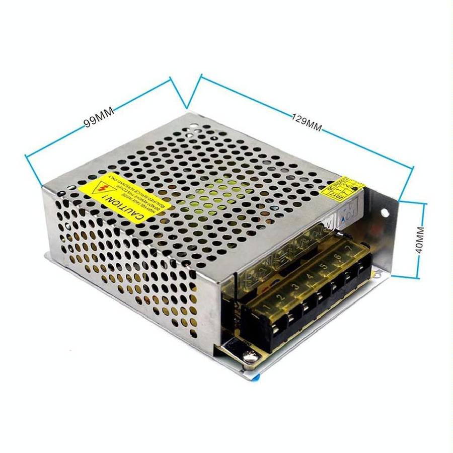 S-120-24 DC24V 5A 120W LED Regulated Switching Power Supply, Size: 129 x 99 x 40mm