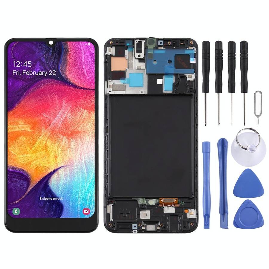 TFT LCD Screen for Samsung Galaxy A50 Digitizer Full Assembly with Frame (Not Supporting Fingerpr...