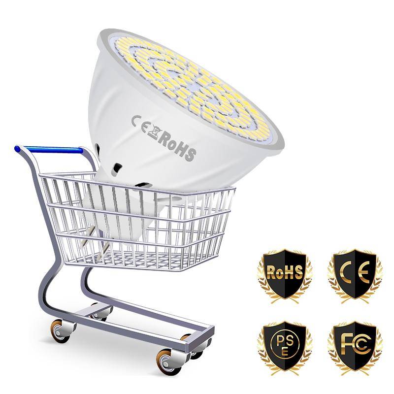 LED Concentrating Plastic Lamp Cup Household Energy-saving Spotlight, Wattage:7W E27 60 LEDs(Warm...