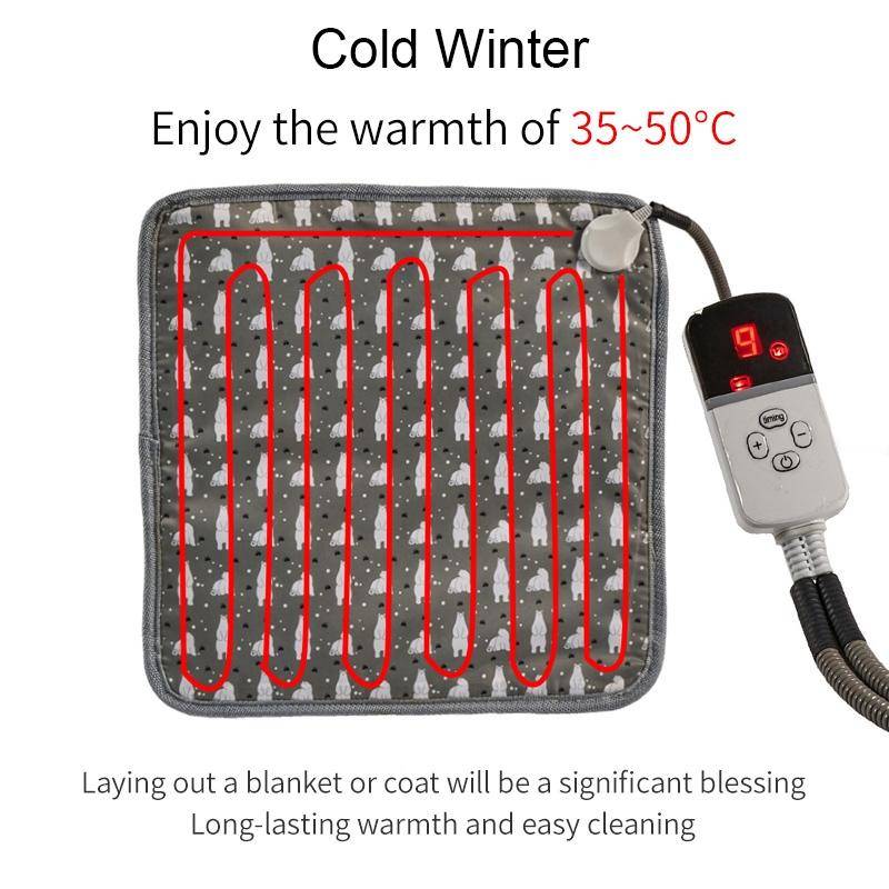 CW45 45x45cm Multi-level Temperature Regulating Timing Pet Heating Pad, Spec: UK Plug