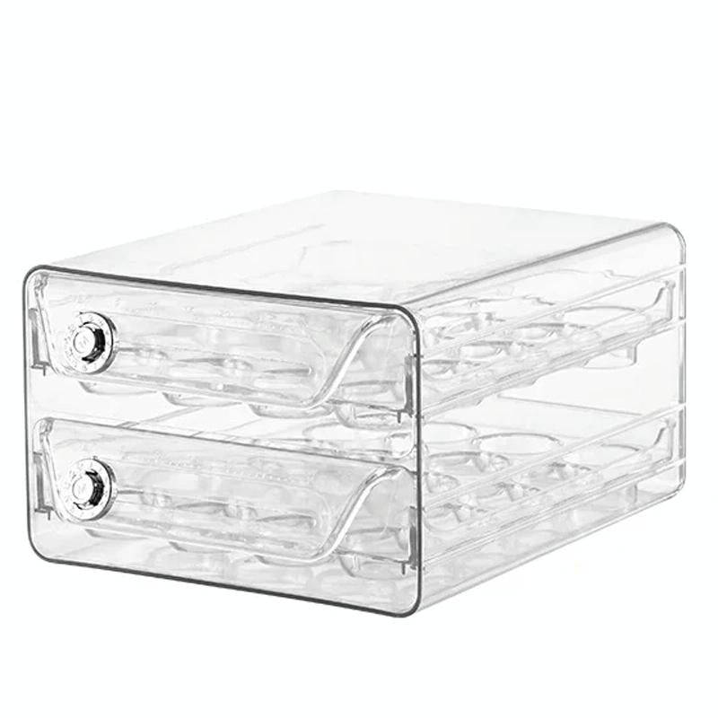 Large Double Layer 40 Grid Egg Storage Box PET Transparent Multi-Specification Egg Box