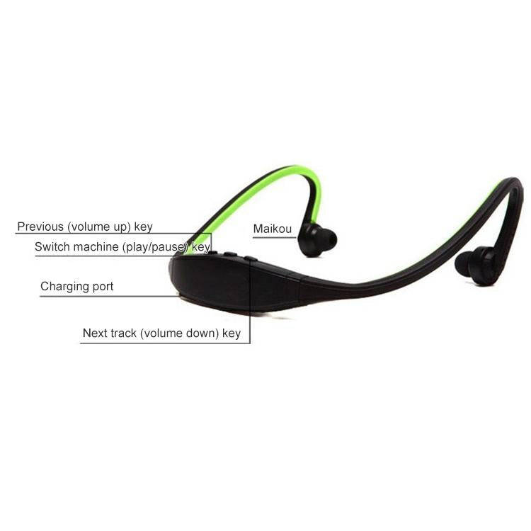 S9 Wireless Sports Bluetooth Earphones for iPhone Huawei XiaoMi Phone, Support TF / SD Card & Mic...