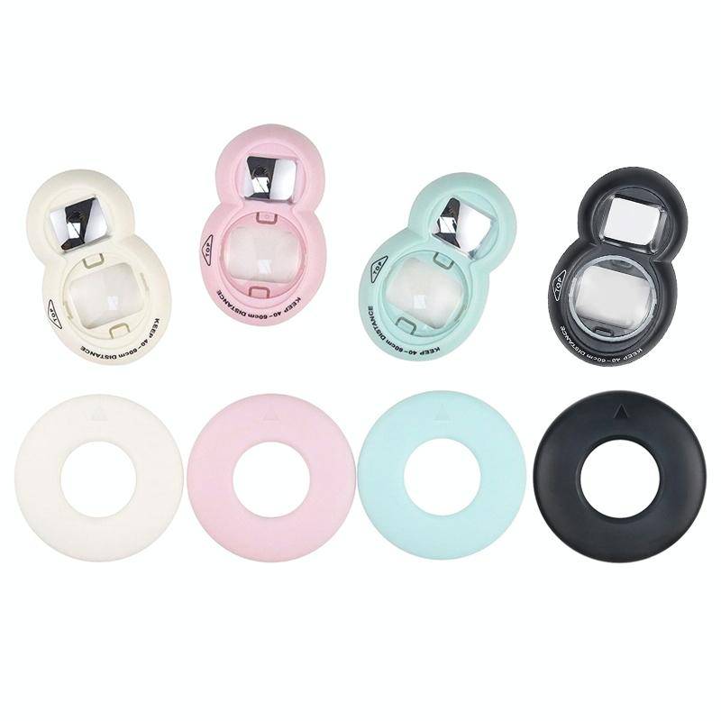 Mini Digital Camera Lens Selfie Mirror + Auxiliary Circle Set for FUJIFILM Instax Mini7+(Pink)