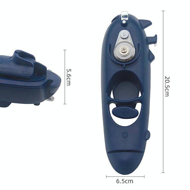 8 in 1 Stainless Steel Multifunctional Hand-canned Bottle Opener(Black)