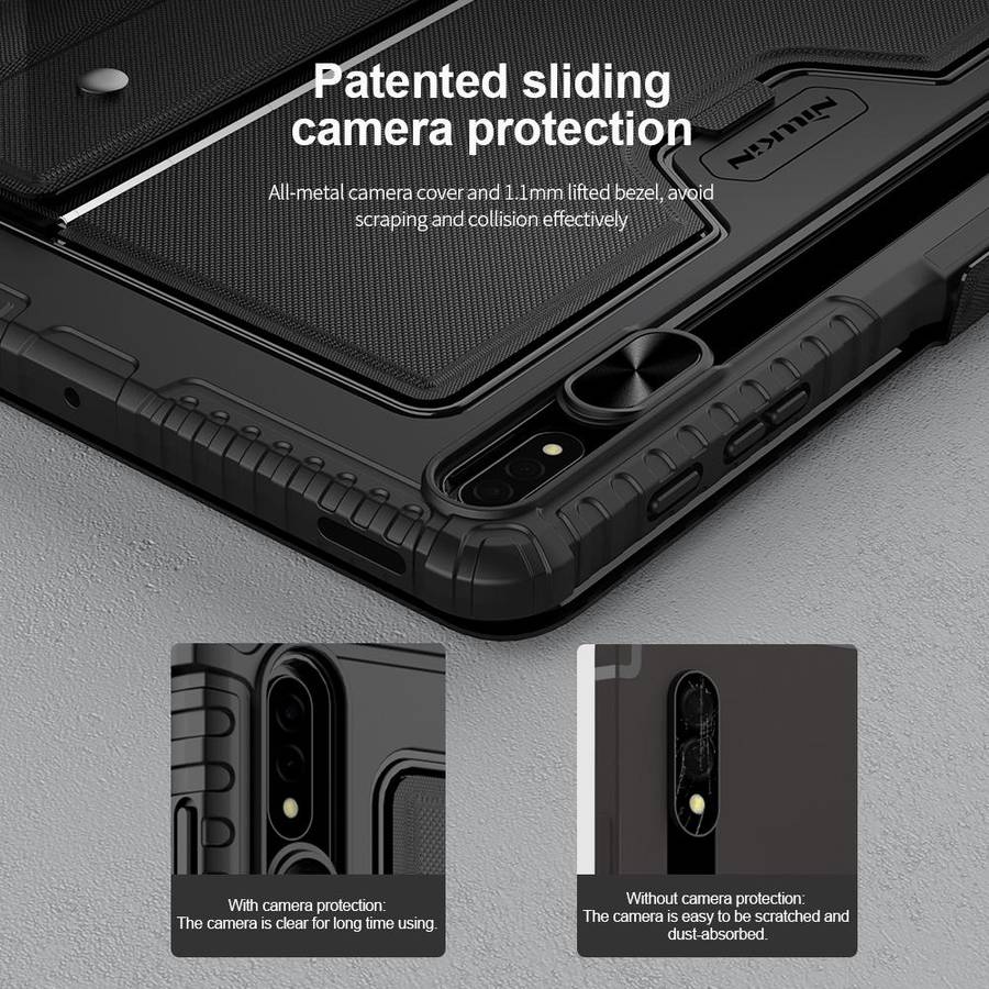 For Samsung Galaxy Tab S8+/S8+ 5G/S7+/S7 FE Nillkin Bumper Combo Keyboard Case