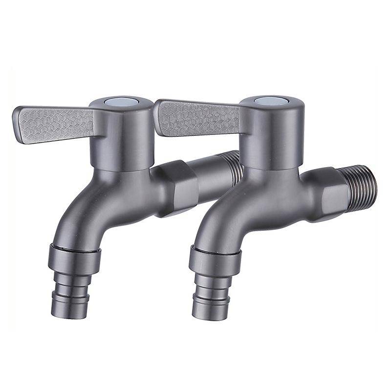 Bathroom Toilet Stainless Steel Bib Tap Wall Mounted Washing Machine Water Tap ,Spec: Short Type