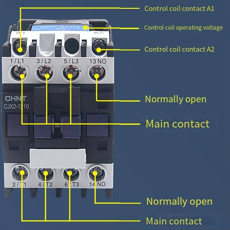 CHNT CJX2-2510 25A 220V Silver Alloy Contacts Multi-Purpose Single-Phase AC Contactor