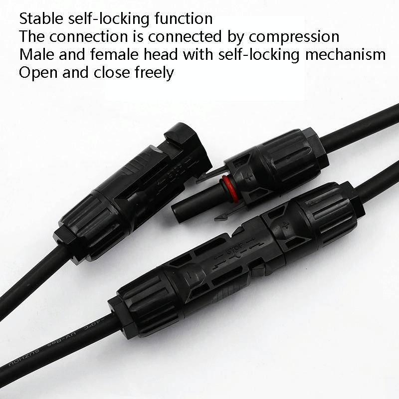 1 Pair MC4 Three-way T Type MC4 Photovoltaic Connector Solar Branch Connector Solar Panel Male An...