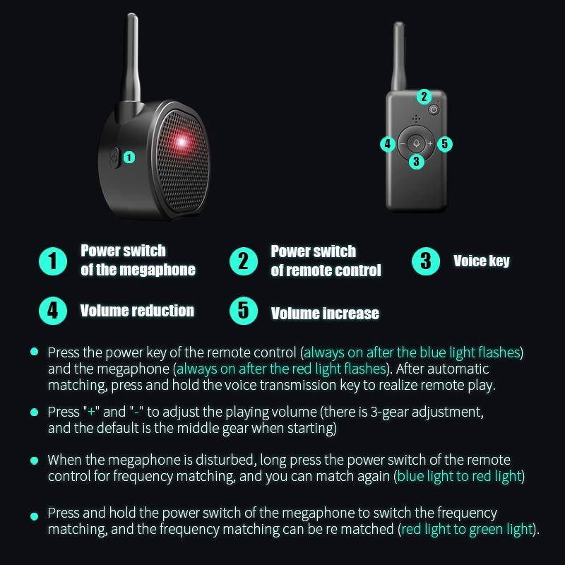 Mini Drone Megaphone Wireless Portable Speaker 2KM Control for DJI Mavic Mini/Mavic 2/Mavic Pro/F...