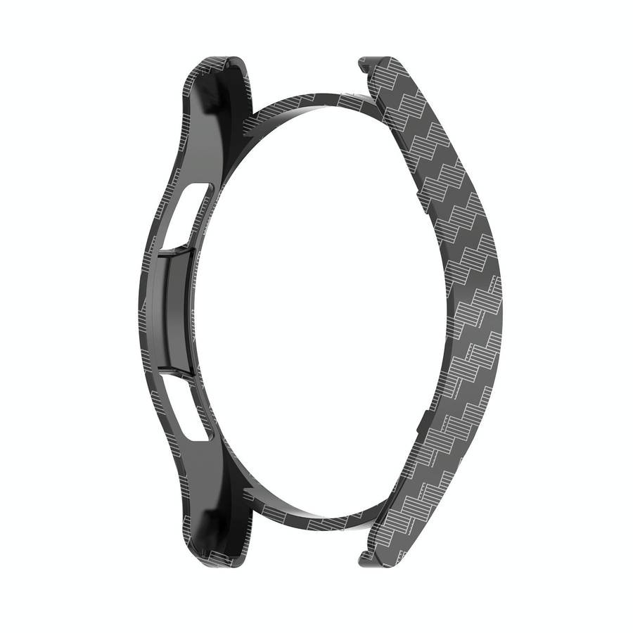 For Samsung Galaxy Watch4 Classic 46mm Half Coverage Hollowed PC Protective Case(Carbon Fibre)