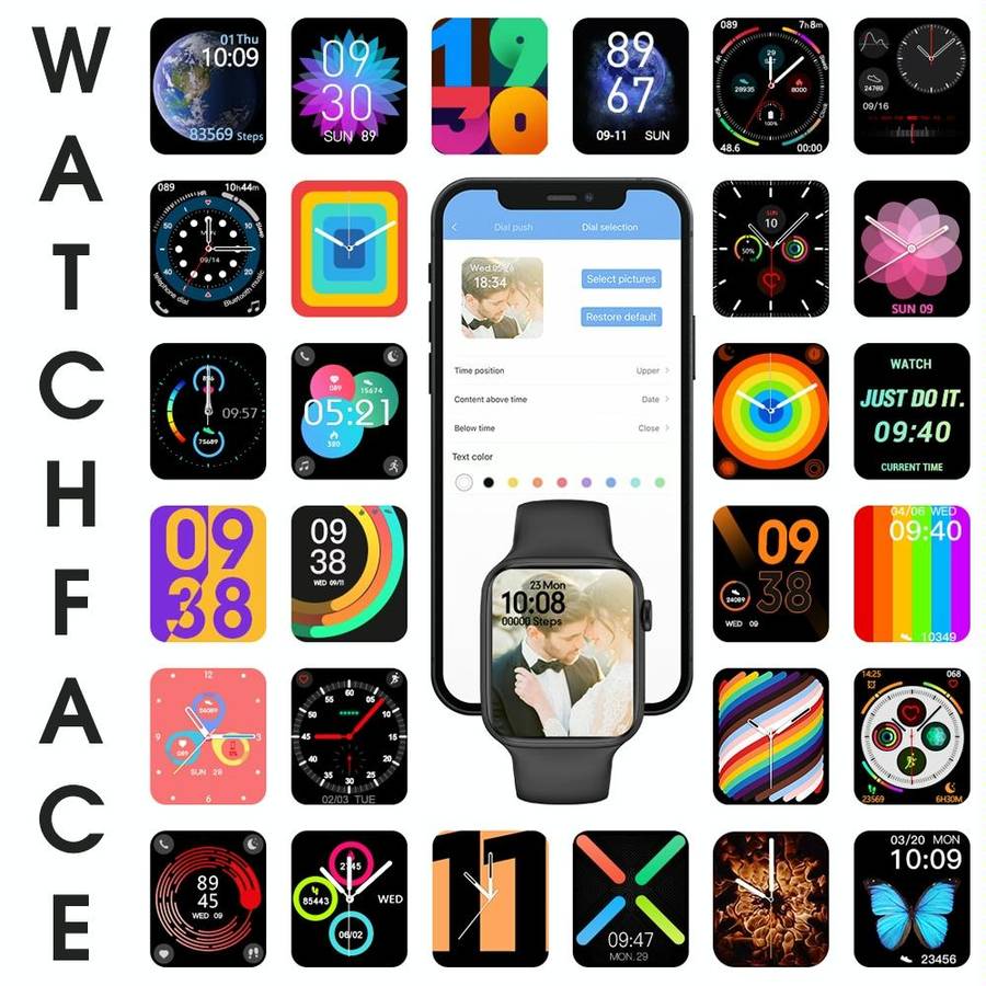 W38 1.9 inch Color Screen Smart Watch,Support Heart Rate Monitoring / Blood Pressure Monitoring(W...
