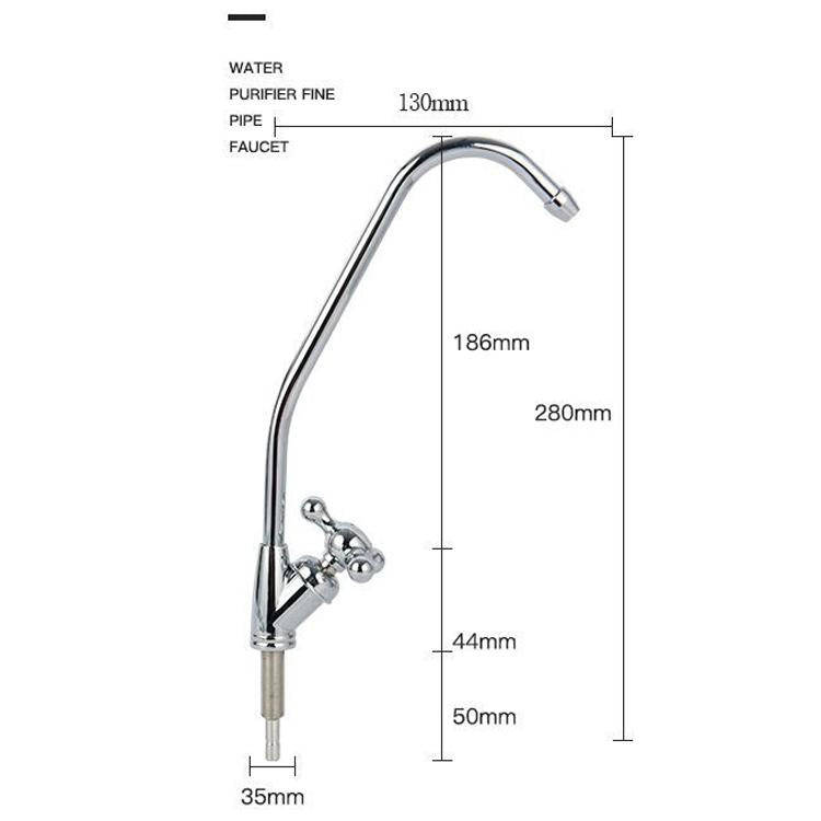 1/4 Quick Connect Faucet Small Three Prong Quick Connect Kitchen Water Purifier Faucet(2 Point Qu...