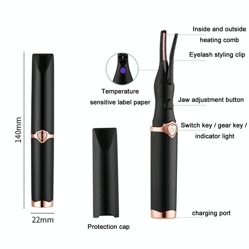 Long-Lasting Styling Smart Electric Eyelash Curler(White)