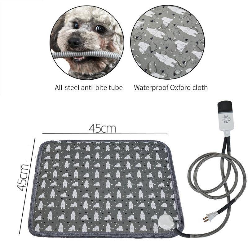 CW45 45x45cm Multi-level Temperature Regulating Timing Pet Heating Pad, Spec: UK Plug